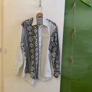 Rockmount Western Square Pearl Snap with Pointed Pockets